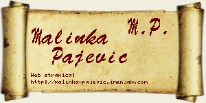 Malinka Pajević vizit kartica